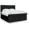 Image de vidaXL Boxspring met matras stof zwart 180x200 cm3291763