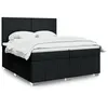 Image de vidaXL Boxspring met matras stof zwart 200x200 cm3291770