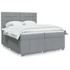 Image de vidaXL Boxspring met matras stof lichtgrijs 200x200 cm3291775