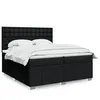 Image de vidaXL Boxspring met matras stof zwart 200x200 cm3291791