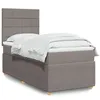 Image de vidaXL Boxspring met matras stof taupe 90x190 cm3291915