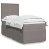 Image de vidaXL Sommier à lattes de lit avec matelas Taupe 90x200 cm Tissu 3291936