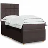 Image de vidaXL Boxspring met matras stof donkerbruin 90x200 cm3291942