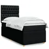 Image de vidaXL Sommier à lattes de lit avec matelas Noir 100x200 cm Tissu 3291976