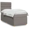 Image de vidaXL Boxspring met matras stof taupe 100x200 cm3291978