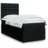 Image de vidaXL Sommier à lattes de lit avec matelas Noir 100x200 cm Tissu 3291983
