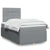 Image de vidaXL Sommier à lattes de lit et matelas gris clair 120x190 cm tissu 3291995