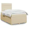 Image de vidaXL Boxspring met matras stof cràmekleurig 120x200 cm3292028