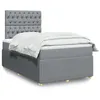Image de vidaXL Sommier à lattes de lit avec matelas Gris clair 120x200cm Tissu 3292030