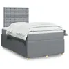 Image de vidaXL Boxspring met matras stof lichtgrijs 120x200 cm3292037