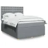 Image de vidaXL Boxspring met matras stof lichtgrijs 140x190 cm3292065
