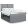 Image de vidaXL Boxspring met matras stof lichtgrijs 140x200 cm3292072
