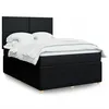 Image de vidaXL Boxspring met matras stof zwart 140x200 cm3292074