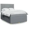 Image de vidaXL Boxspring met matras stof lichtgrijs 140x200 cm3292079