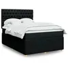 Image de vidaXL Boxspring met matras stof zwart 140x200 cm3292088