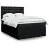 Image de vidaXL Boxspring met matras stof zwart 140x200 cm3292095