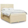 Image de vidaXL Boxspring met matras stof cràmekleurig 140x200 cm3292098