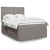Image de vidaXL Boxspring met matras stof taupe 160x200 cm3292104