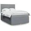 Image de vidaXL Sommier à lattes de lit avec matelas Gris clair 160x200cm Tissu 3292121