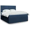 Image de vidaXL Boxspring met matras stof blauw 180x200 cm3292134