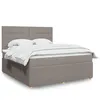 Image de vidaXL Boxspring met matras stof taupe 180x200 cm3292139