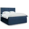 Image de vidaXL Boxspring met matras stof blauw 180x200 cm3292141
