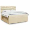 Image de vidaXL Boxspring met matras stof cràmekleurig 180x200 cm3292147
