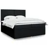 Image de vidaXL Boxspring met matras stof zwart 200x200 cm3292158