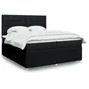 Image de vidaXL Boxspring met matras stof zwart 200x200 cm3292165