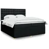 Image de vidaXL Boxspring met matras stof zwart 200x200 cm3292179