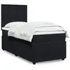 Image de vidaXL Sommier à lattes de lit et matelas Noir 80x200 cm Velours 3292186