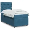 Image de vidaXL Boxspring met matras fluweel donkerblauw 80x200 cm3292200