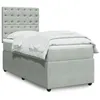 Image de vidaXL Boxspring met matras fluweel lichtgrijs 80x200 cm3292202