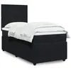 Image de vidaXL Sommier à lattes de lit avec matelas Noir 90x200 cm Velours, lit, lit à plate-forme, lit à panneaux, meuble de 3292234