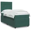 Image de vidaXL Sommier à lattes de lit avec matelas Vert foncé 90x200 cm, lit, lit à plate-forme, lit à panneaux, meuble de chambre 3292241