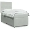 Image de vidaXL Sommier à lattes de lit et matelas Gris clair 100x200cm Velours, lit, lit à plate-forme, lit à panneaux, meuble de 3292256