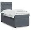 Image de vidaXL Sommier à lattes de lit avec matelas Gris foncé 100x200 cm, lit, lit à plate-forme, lit à panneaux, meuble de chambre 3292269