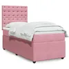 Image de vidaXL Boxspring met matras fluweel roze 100x200 cm3292279