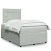 Image de vidaXL Sommier à lattes de lit et matelas gris clair 120x190cm velours 3292286