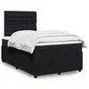 Image de vidaXL Sommier à lattes de lit avec matelas noir 120x190 cm velours 3292294