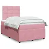 Image de vidaXL Sommier à lattes de lit avec matelas Rose 120x200 cm Velours, lit, lit à plate-forme, lit à panneaux, meuble de chambre à coucher, canapé-lit