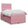 Image de vidaXL Boxspring met matras fluweel roze 120x200 cm3292327