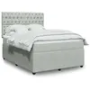 Image de vidaXL Sommier à lattes de lit et matelas Gris clair 140x190cm Velours, lit, lit à plate-forme, lit à panneaux, meuble de 3292340