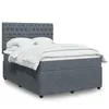Image de vidaXL Sommier à lattes de lit et matelas Gris foncé 140x200cm Velours, lit, lit à plate-forme, lit à panneaux, meuble de 3292365