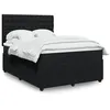 Image de vidaXL Boxspring met matras fluweel zwart 140x200 cm3292366
