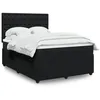 Image de vidaXL Boxspring met matras fluweel zwart 140x200 cm3292372