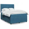Image de vidaXL Boxspring met matras fluweel donkerblauw 160x200 cm3292392