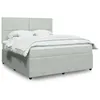 Image de vidaXL Sommier à lattes de lit et matelas Gris clair 180x200cm Velours, lit, lit à plate-forme, lit à panneaux 3292400
