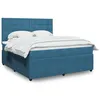 Image de vidaXL Boxspring met matras fluweel donkerblauw 180x200 cm3292410