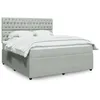 Image de vidaXL Sommier à lattes de lit et matelas Gris clair 180x200cm Velours 3292412